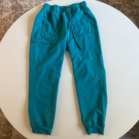 SCRUBS Joggers, Medium Pants, Aquamarine Blue, Teal - Picture 2 of 3